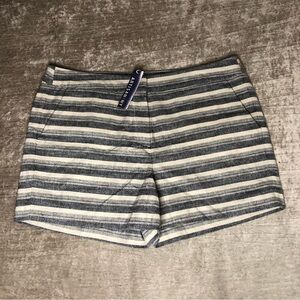 Artisan NY linen & cotton gray striped shorts new with tags pockets size 12